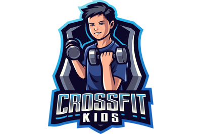 Gym kids mascot logo design