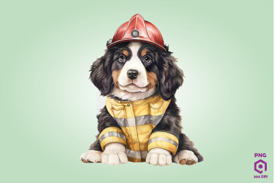 Firefighter Bernese Mountain Dog Dog