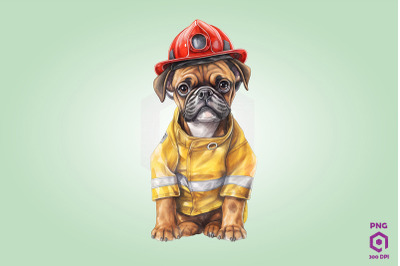 Firefighter Boxer Dog