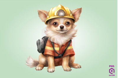 Firefighter Chihuahua Dog