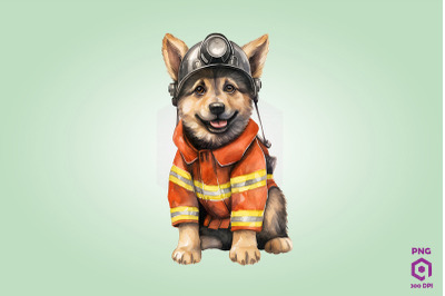 Firefighter German Shepherd Dog