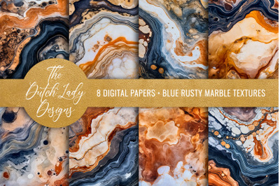 Blue Rusty Marble Textures