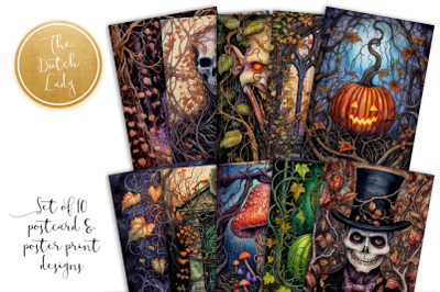 Halloween Vines Postcards &amp; Art Prints