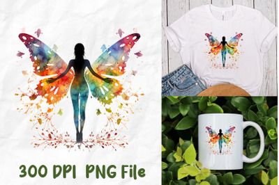 Yoga Mandala Silhouette Butterfly Wings