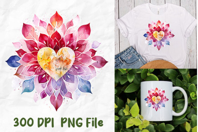 Yoga Mandala Pattern Lotus Heart