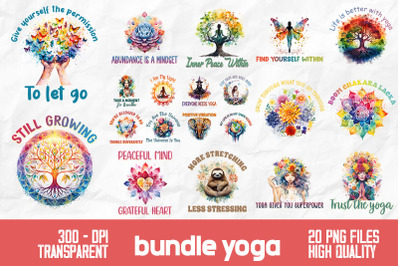 Yoga Mandala Rainbow Quote Bundle