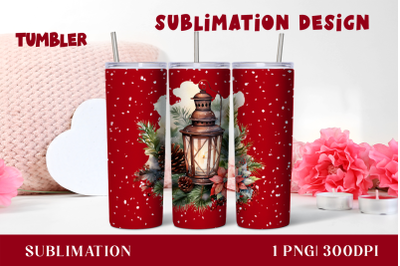 Watercolor Christmas lantern Tumbler