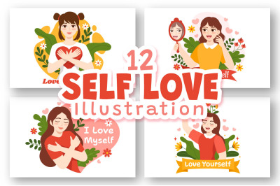 12 Women Self Love Illustration