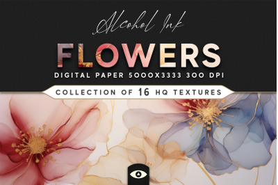 Alcohol Ink Flowers Texture Pack