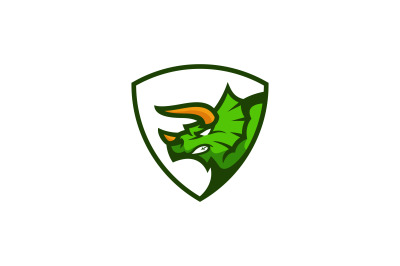 dragon shield vector template logo design