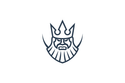 king lineart vector template logo design