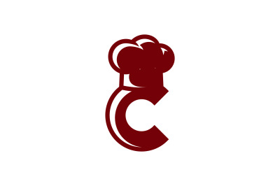 letter c chef vector template logo design