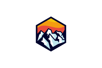 mountains vector template logo design