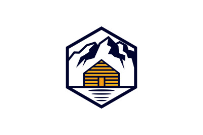 mountains warehouse vector template logo design