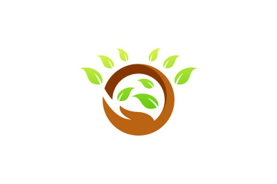 nature care vector template logo design