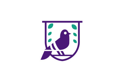 pigeon vector template logo design