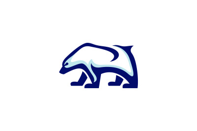 polar bear vector template logo design