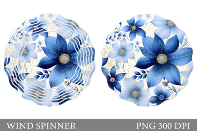 Shimmer Flowers Spinner Design. Flowers Wind Spinner