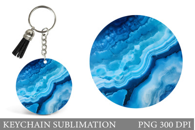 Stone Texture Round Keychain. Abstract Keychain Design