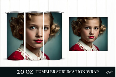 Baby Face Tumbler. 20 OZ Retro Sublimation