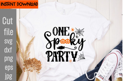 One Spooky Party SVG cut file&2C;SVGs&2C;quotes-and-sayings&2C;food-drink&2C;print