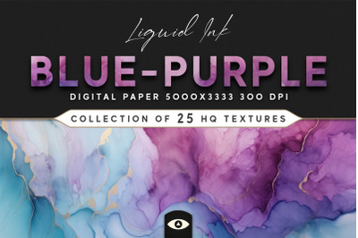 Liquid Ink Blue-Purple Texture Pack