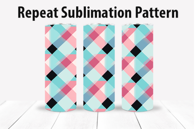 Pink Checked - Sublimation Pattern Printable for 20oz Tumblers