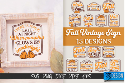 Fall Vintage Sign SVG Design | Funny Quotes SVG