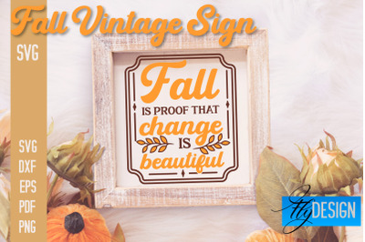 Fall Vintage Sign SVG Design | Funny Quotes SVG