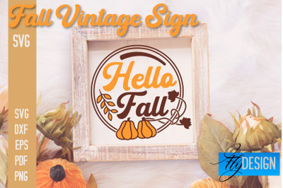 Fall Vintage Sign SVG Design | Funny Quotes SVG