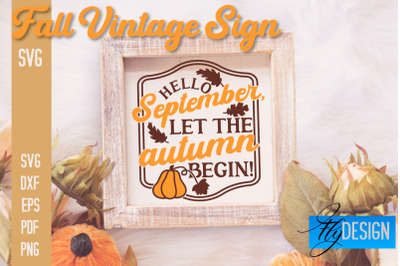 Fall Vintage Sign SVG Design | Funny Quotes SVG