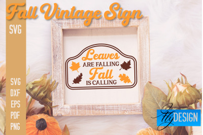 Fall Vintage Sign SVG Design | Funny Quotes SVG