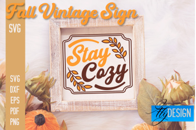 Fall Vintage Sign SVG Design | Funny Quotes SVG