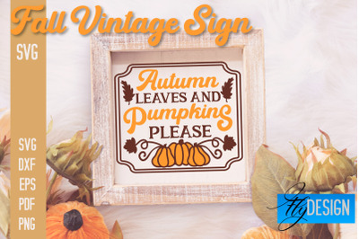 Fall Vintage Sign SVG Design | Funny Quotes SVG