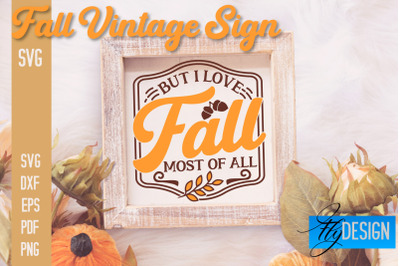 Fall Vintage Sign SVG Design | Funny Quotes SVG