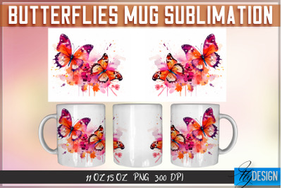 Butterflies 11 Oz | 15 Oz Mug Sublimation