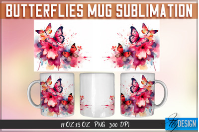 Butterflies 11 Oz | 15 Oz Mug Sublimation