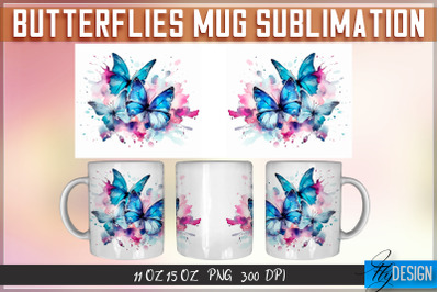 Butterflies 11 Oz | 15 Oz Mug Sublimation