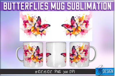 Butterflies 11 Oz | 15 Oz Mug Sublimation