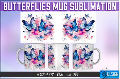 Butterflies 11 Oz | 15 Oz Mug Sublimation