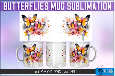 Butterflies 11 Oz | 15 Oz Mug Sublimation