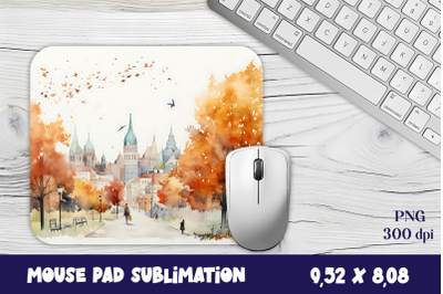 Autumn Leaves Falling Mouse Pad