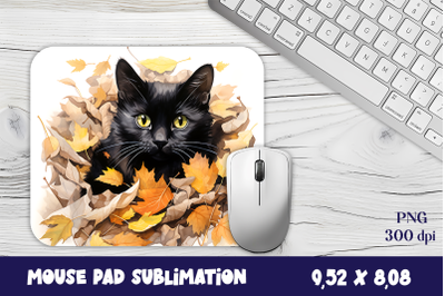 Mouse Pad Happy Cute Cartoon Kittens autumn