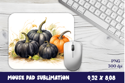 Halloween black Pumpkin Mouse Pad Design