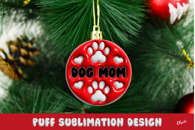 3D Inflated Dog Sign. Dog Mom  Ornament PNG