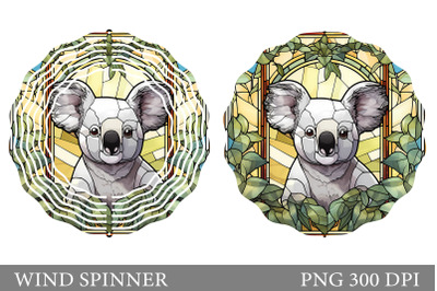 Stained Glass Koala Spinner. Koala Wind Spinner Design