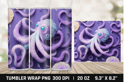 Octopus Tumbler PNG | Tumbler Wrap PNG Sublimation
