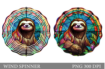 Stained Glass Sloth Wind Spinner. Sloth Wind Spinner Design