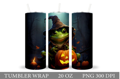 Halloween Frog Tumbler. Halloween Pumpkin Tumbler Design