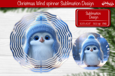 Penguin wind spinner Christmas Wind spinner Sublimation